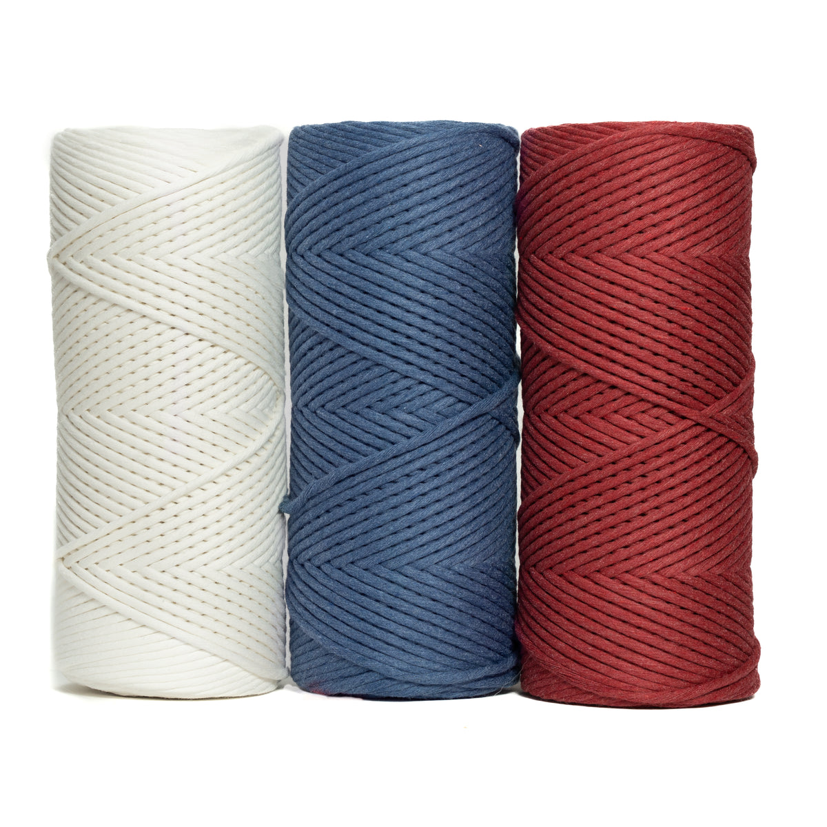 COTTON ROPE ZERO WASTE 5 MM - 3 PLY - NATURAL COLOR